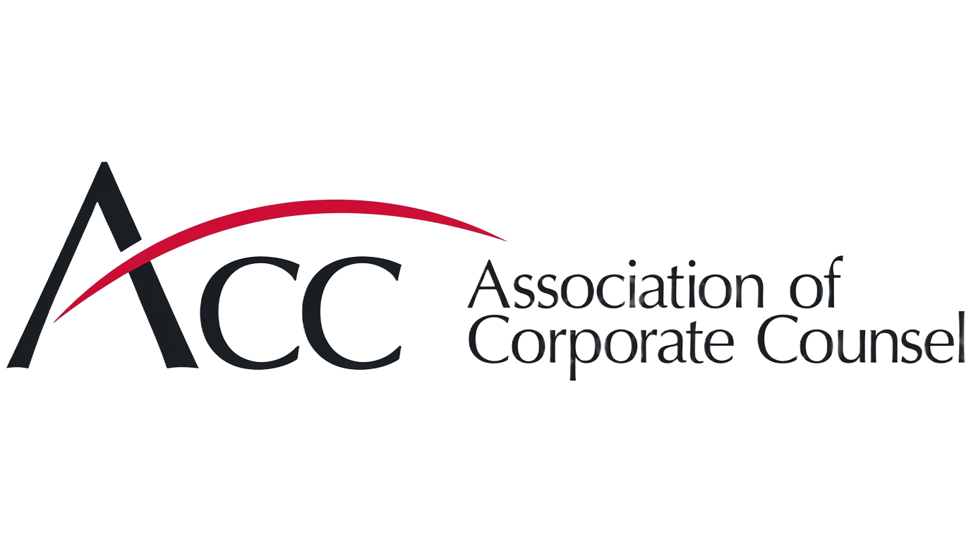 Association of Corporate Counsel (ACC) logo, the global association for in-house legal teams