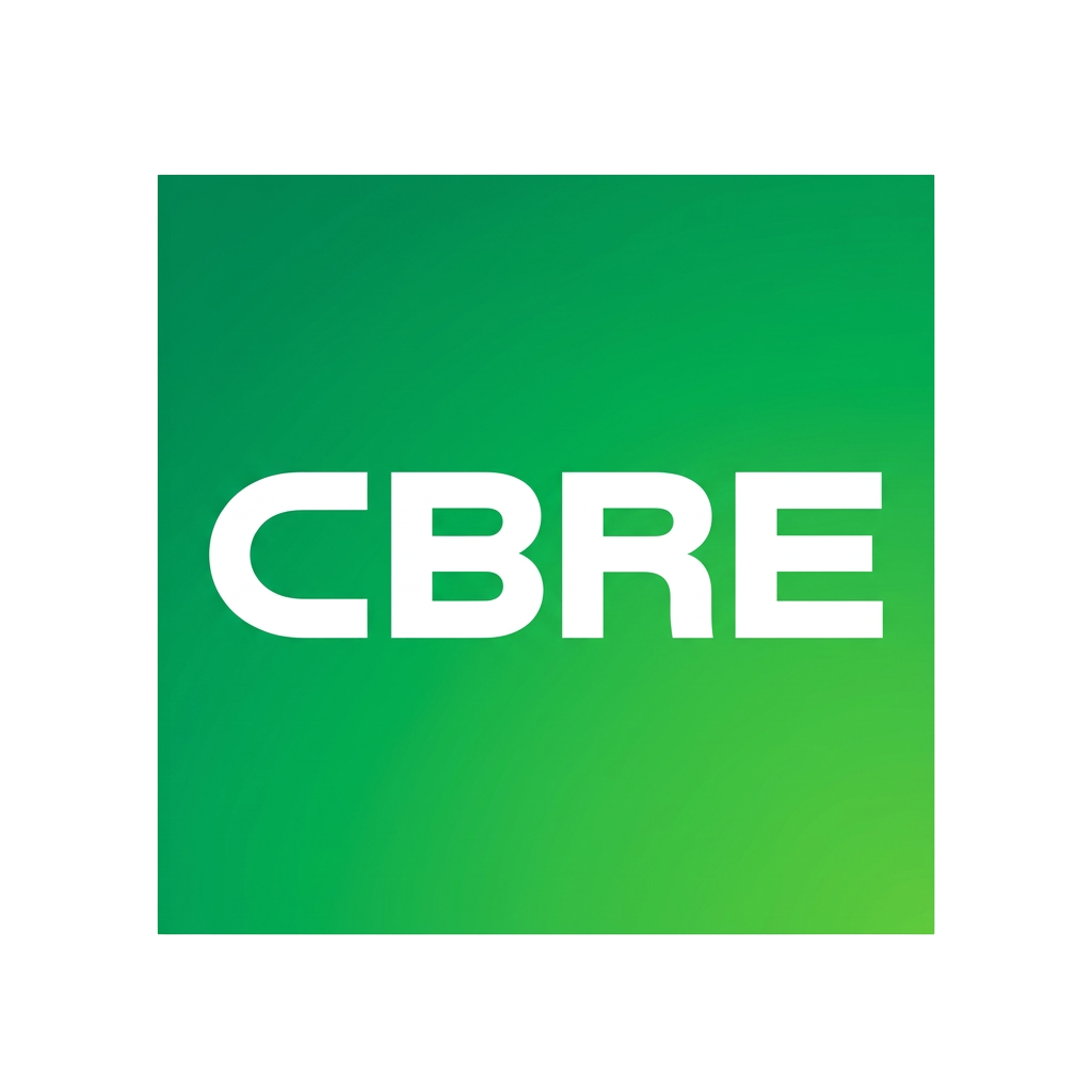 CBRE logo, a commercial real estate services firm